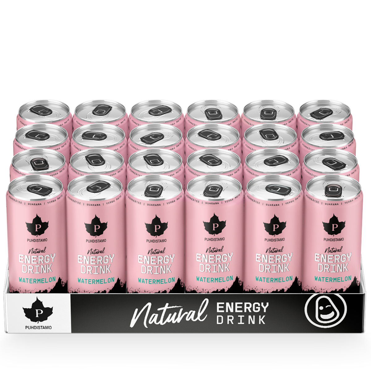 Natural Energy Drink Watermelon Strong - 330 ml 24-pack