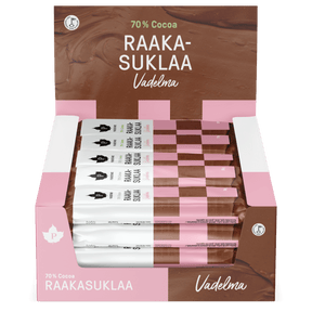 Raakasuklaa Vadelma - 36 g 24 - pack