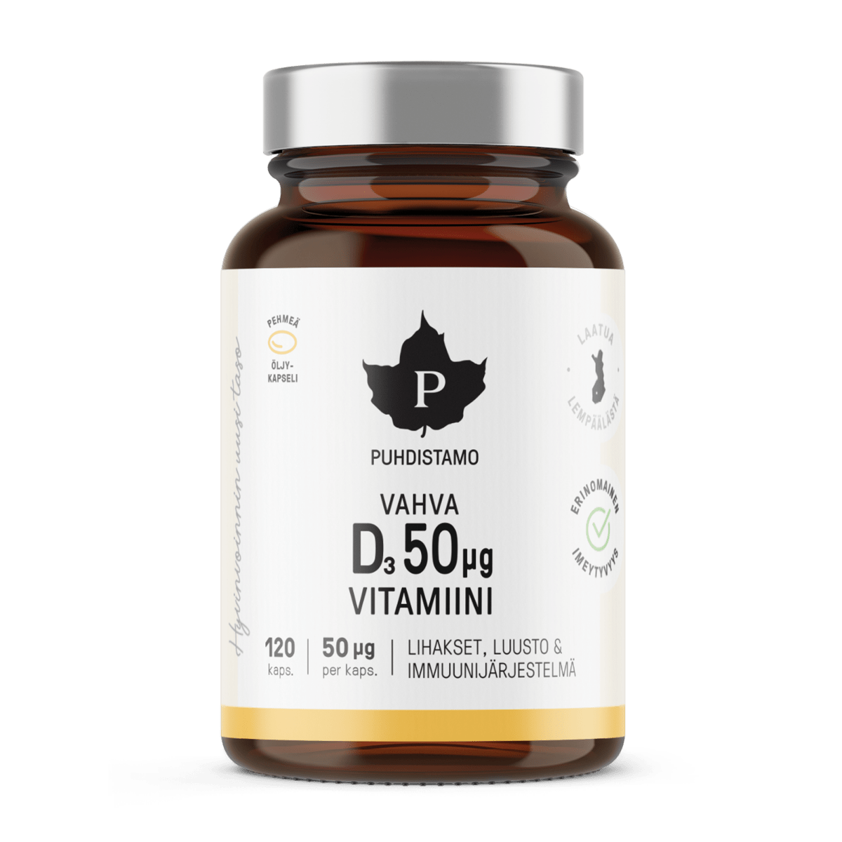 Vahva D - vitamiini 50 μg - 120 kaps