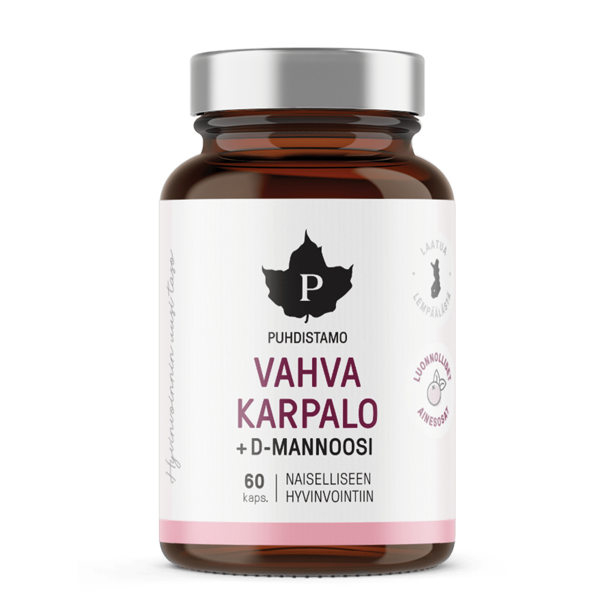 Vahva Karpalo + D - mannoosi - 60 kaps