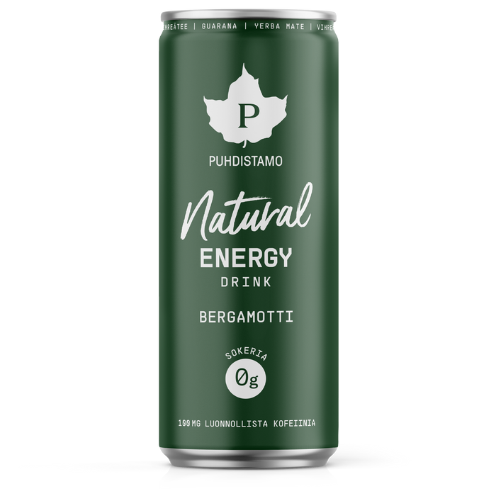 Natural Energy Drink Bergamotti 330 ml Puhdistamo