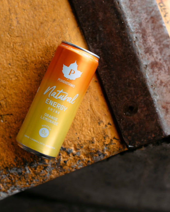 Orange lemonade energy drink Puhdistamo