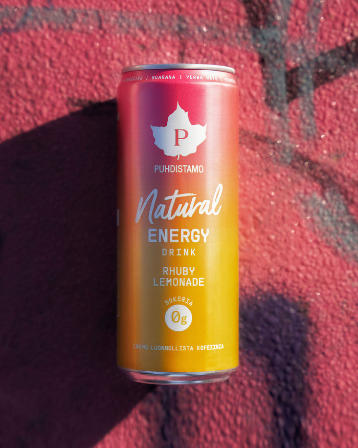 Natural Energy Drink Rhuby Lemonade - 330 ml 24-pack