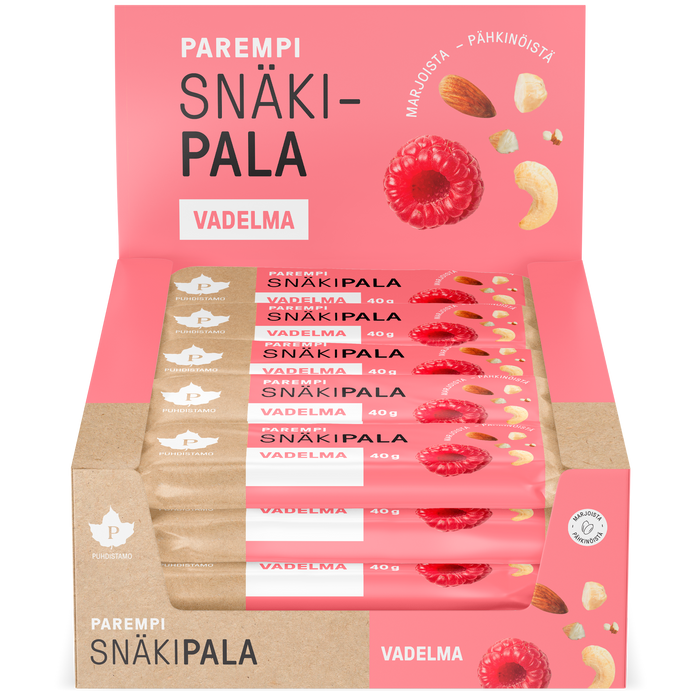 Parempi Snäkipala Vadelma - 40 g 20-pack