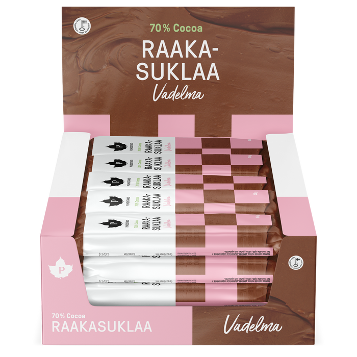 Raakasuklaa Vadelma - 36 g 24-pack