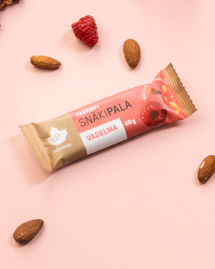 Parempi Snäkipala Vadelma - 40 g 20-pack